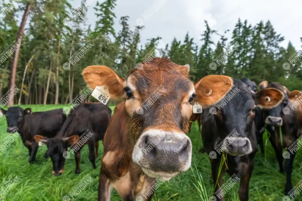 Close up of brown cow